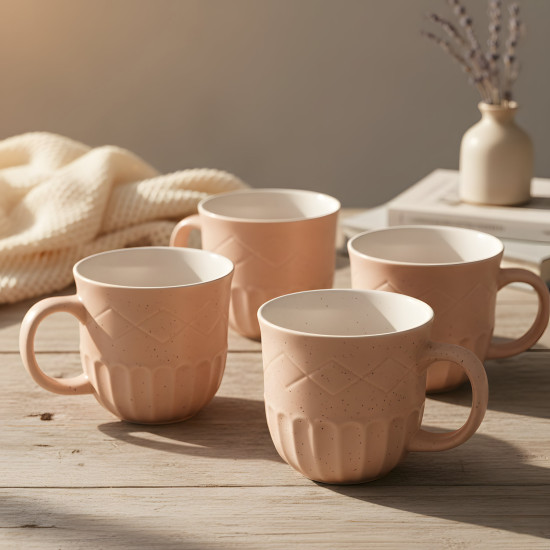 Porcelain Mug Set - 4 Pcs